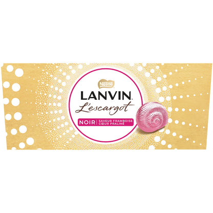 LANVIN Dark Chocolate Filled with Raspberry Praline Snail Flavor