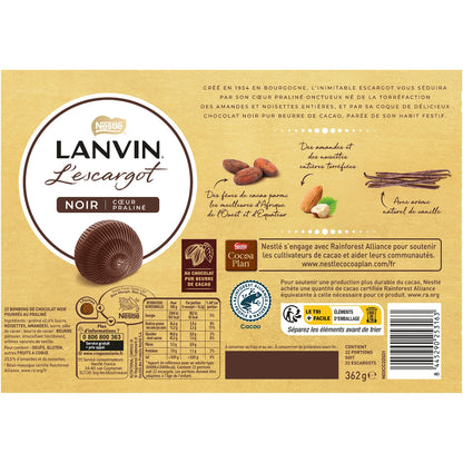 LANVIN Dark Chocolate Filled with Praline Snail