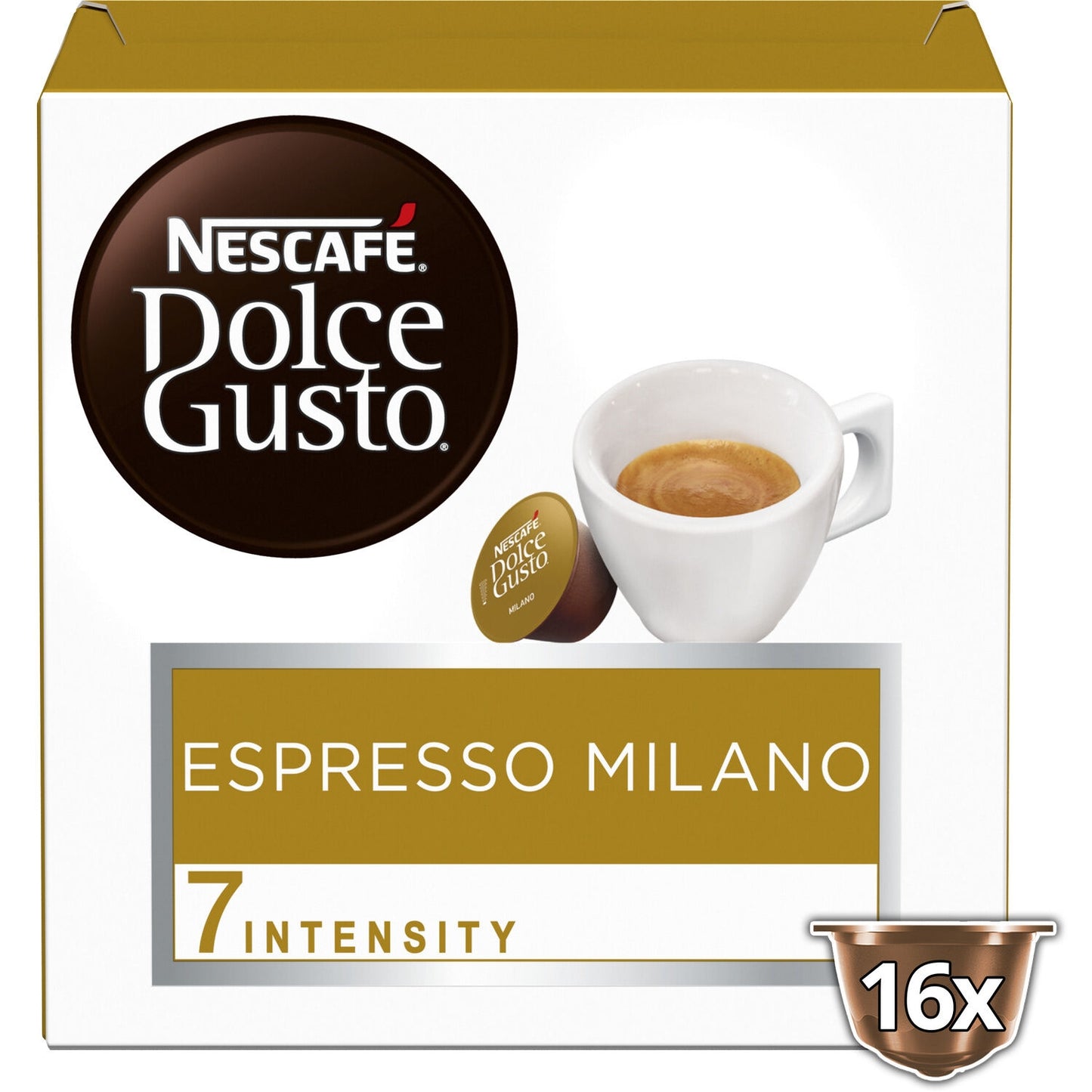 Café Capsules Espresso Intensité 7 Compatible Dolce Gusto Milan NESCAFE