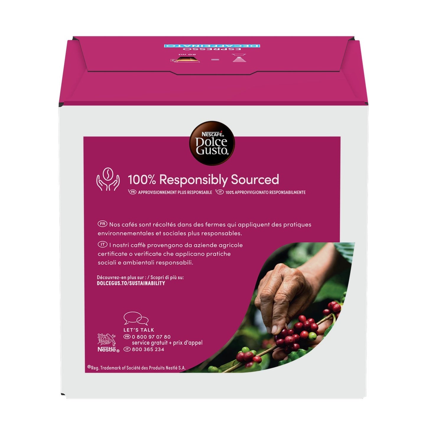 Coffee Capsules Decaffeinated Espresso Intensity 5 NESCAFE DOLCE GUSTO