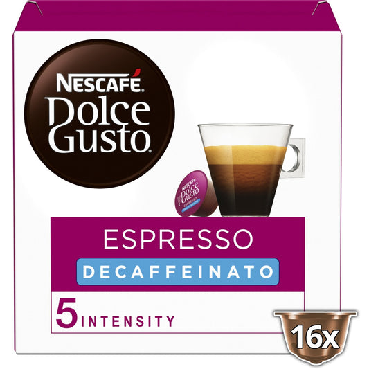 Coffee Capsules Decaffeinated Espresso Intensity 5 NESCAFE DOLCE GUSTO