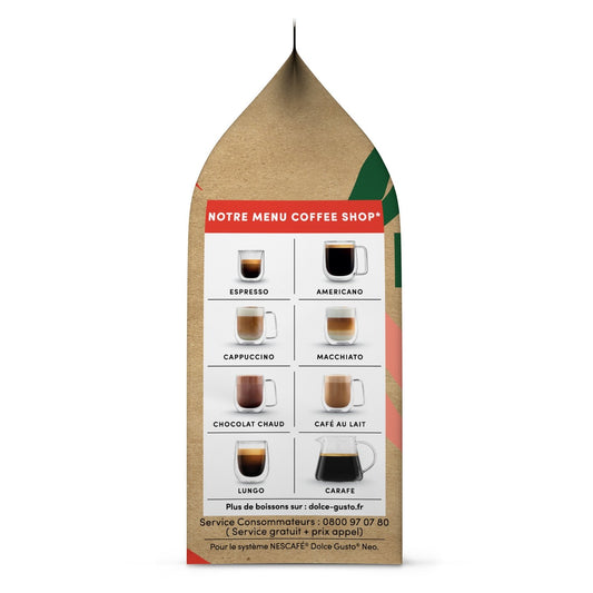 Café Dosettes Espresso Intensité 5 NESCAFE DOLCE GUSTO NEO