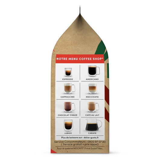 Café Dosettes Espresso Intensité 8 NESCAFE DOLCE GUSTO NEO