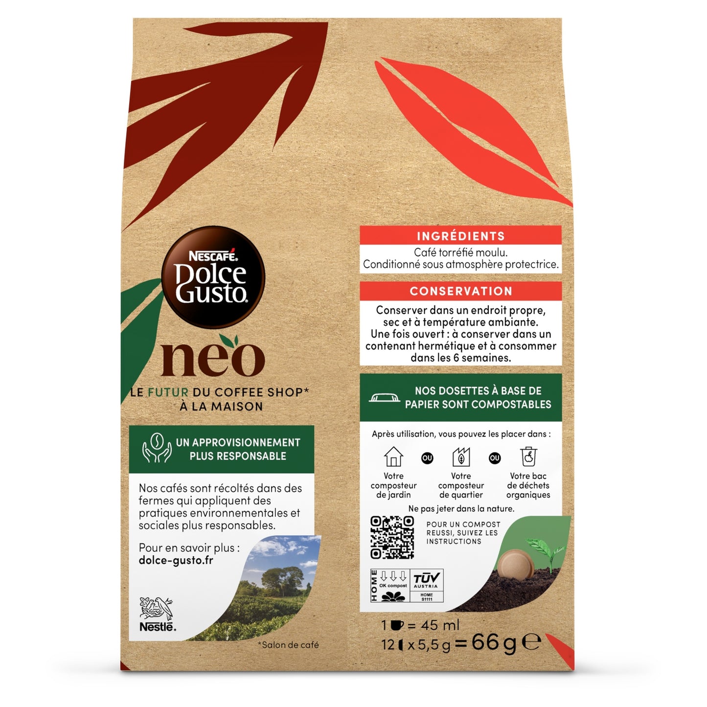 Coffee Pods Espresso Intensity 8 NESCAFE DOLCE GUSTO NEO