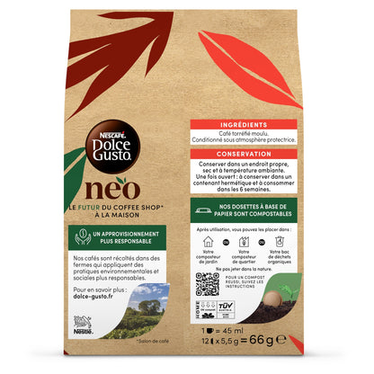 Coffee Pods Espresso Intensity 8 NESCAFE DOLCE GUSTO NEO