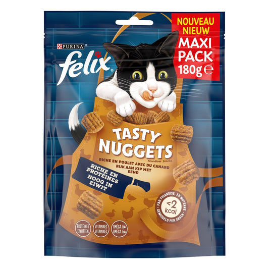 Friandises pour Chat Adulte Poulet Canard Tasty Nuggets FELIX le paquet de 180g