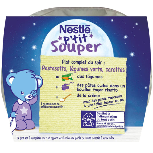 Baby Evening Meal From 12 Months Green Vegetables Carrots P'tit Souper NESTLE