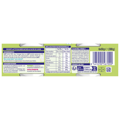 Babydessert ab 6 Monaten, Natur mit Rohrzucker NESTLE