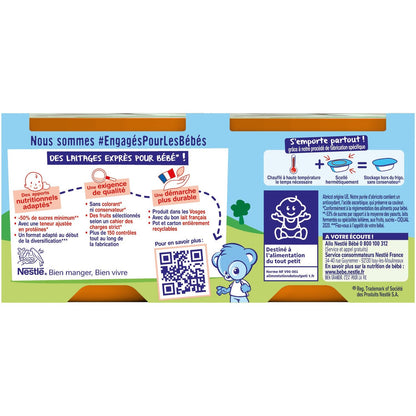 Baby Dessert from 6 to 36 Months, Reduced Sugar Apricot NESTLE