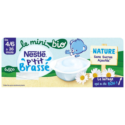 NESTLE Organic Petit Brassé Nature Baby Dessert