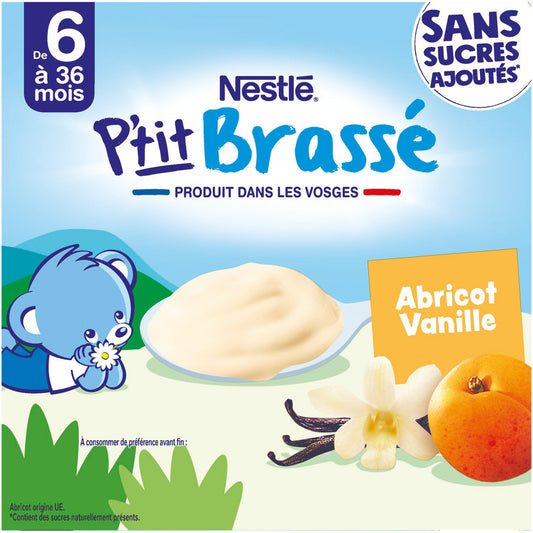Baby Dessert from 6 to 36 Months, Apricot Vanilla No Added Sugar NESTLE