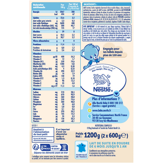 NIDAL Powdered Baby Milk 2nd Age from 6 Months to 1 Year