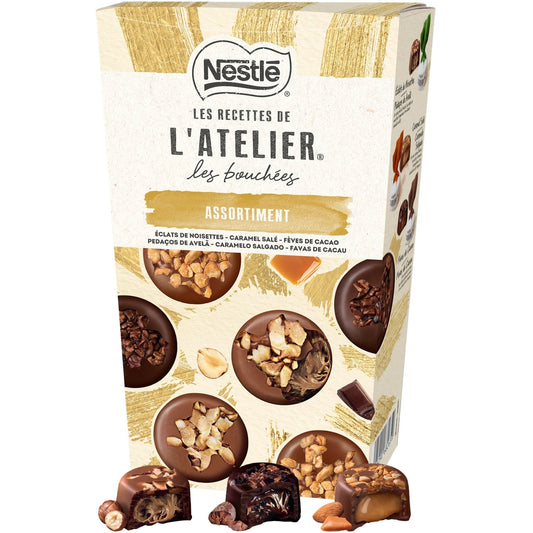Assortiment de Chocolats Lait et Noir, Trio de Saveurs LES RECETTES DE L'ATELIER - Gamme de Noël 2025 la boite de 265g