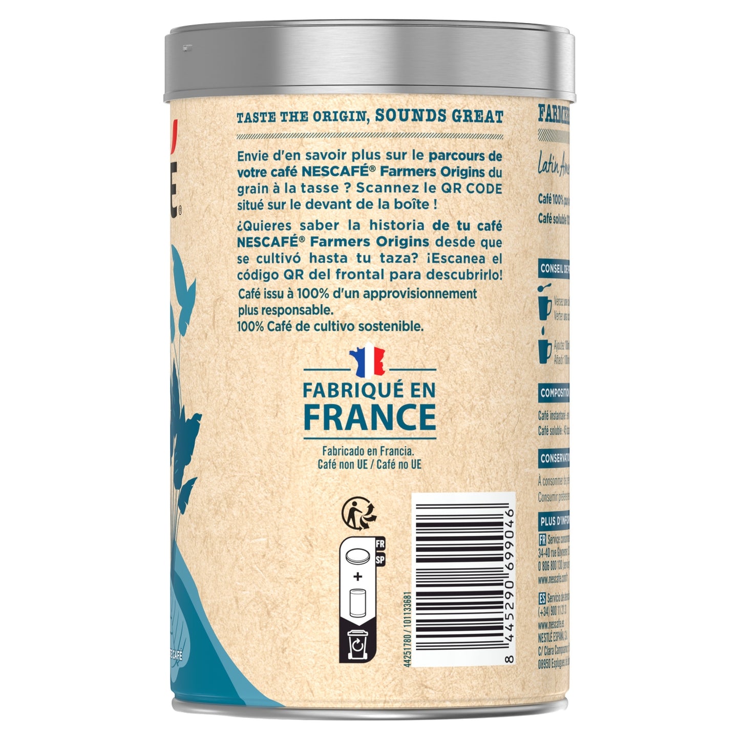 Café Soluble Latin America Intensité 8 NESCAFE FARMERS ORIGINS