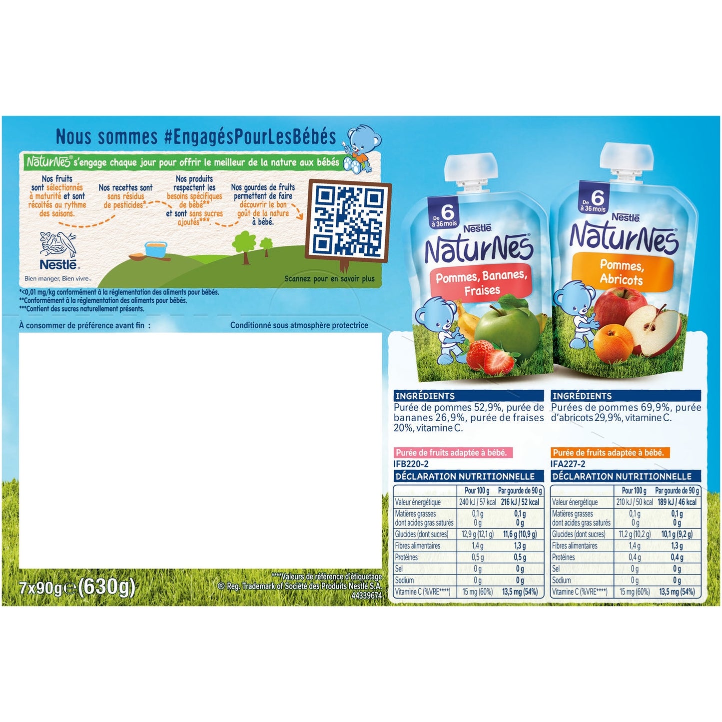 Compote bébé dès 6 mois Multi-Fruits Naturnes NESTLE 