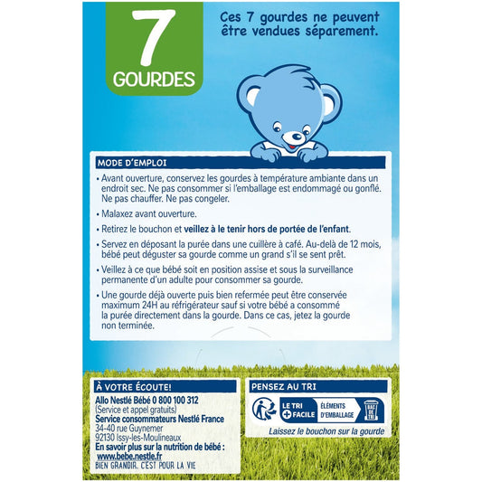 Compotes Bébé Dés 6 Mois, Fruits et Légumes NESTLE