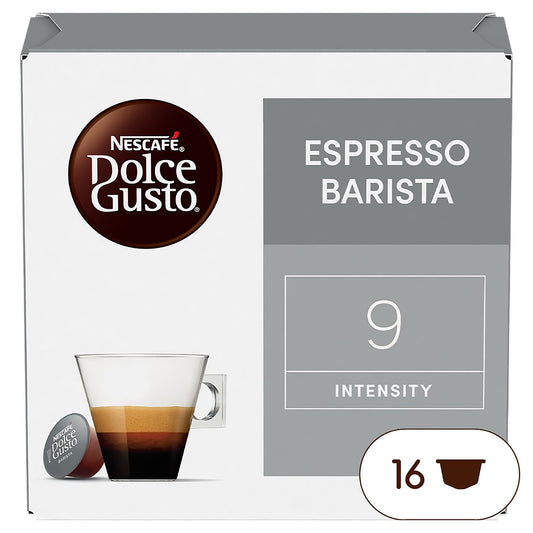 Café Capsules Espresso Barista Intensité 9 NESCAFE DOLCE GUSTO la boîte de 16 capsules
