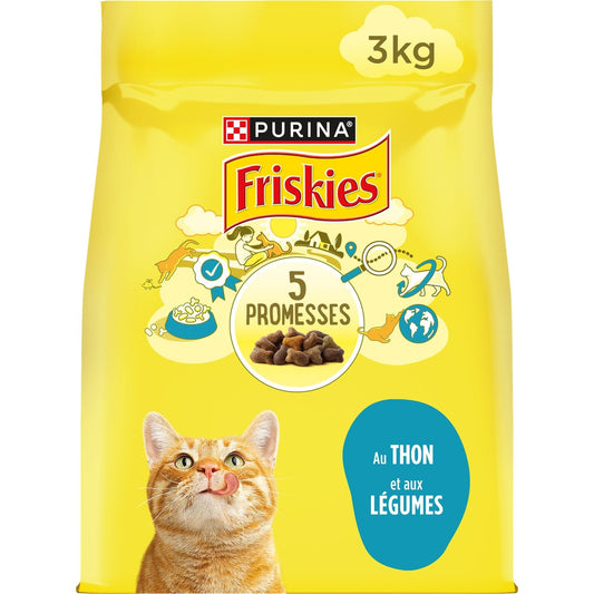 Croquettes pour Chat Adulte Thon Légume FRISKIES le sac de 3Kg