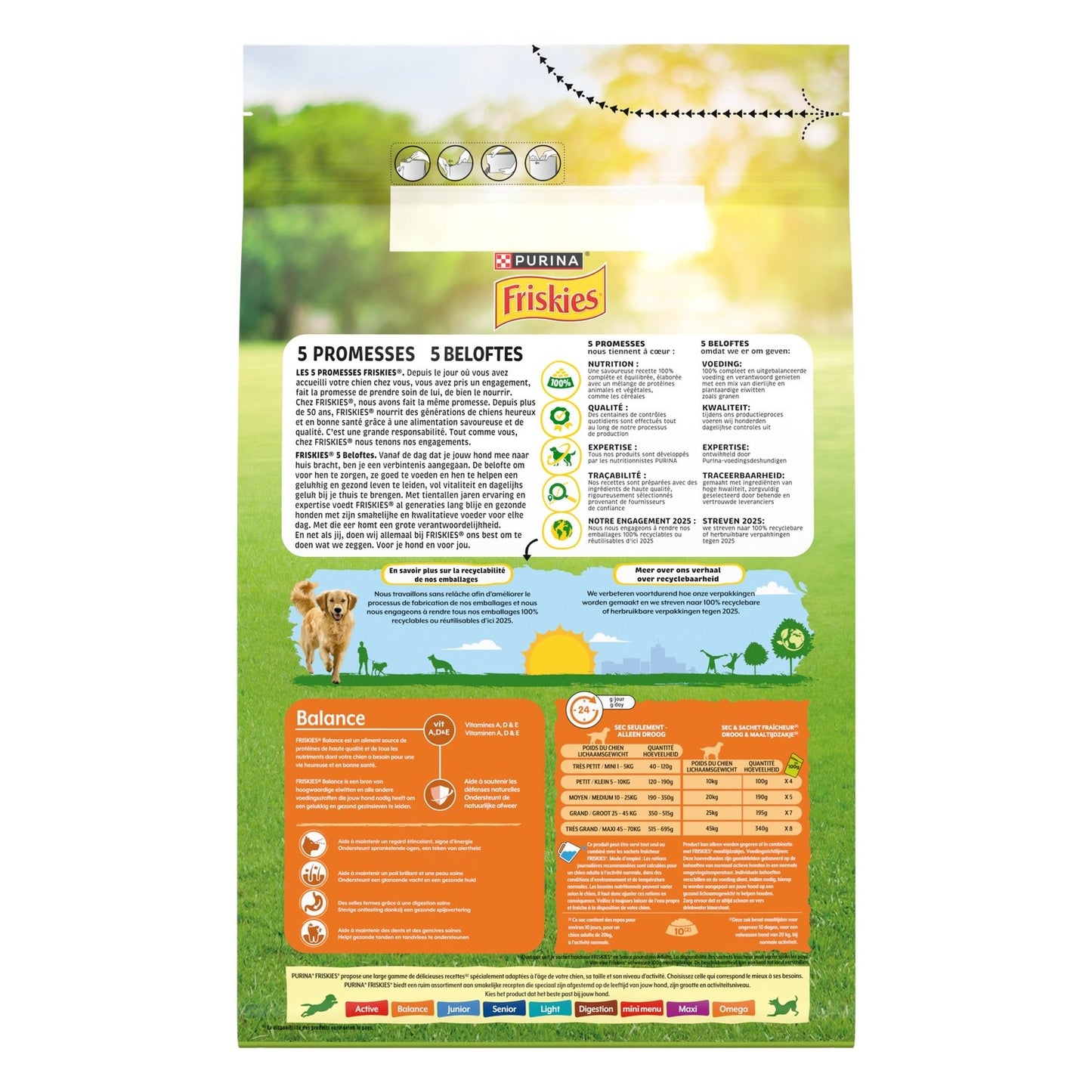 Croquettes pour Chien Adulte Poulet Légumes Balance FRISKIES