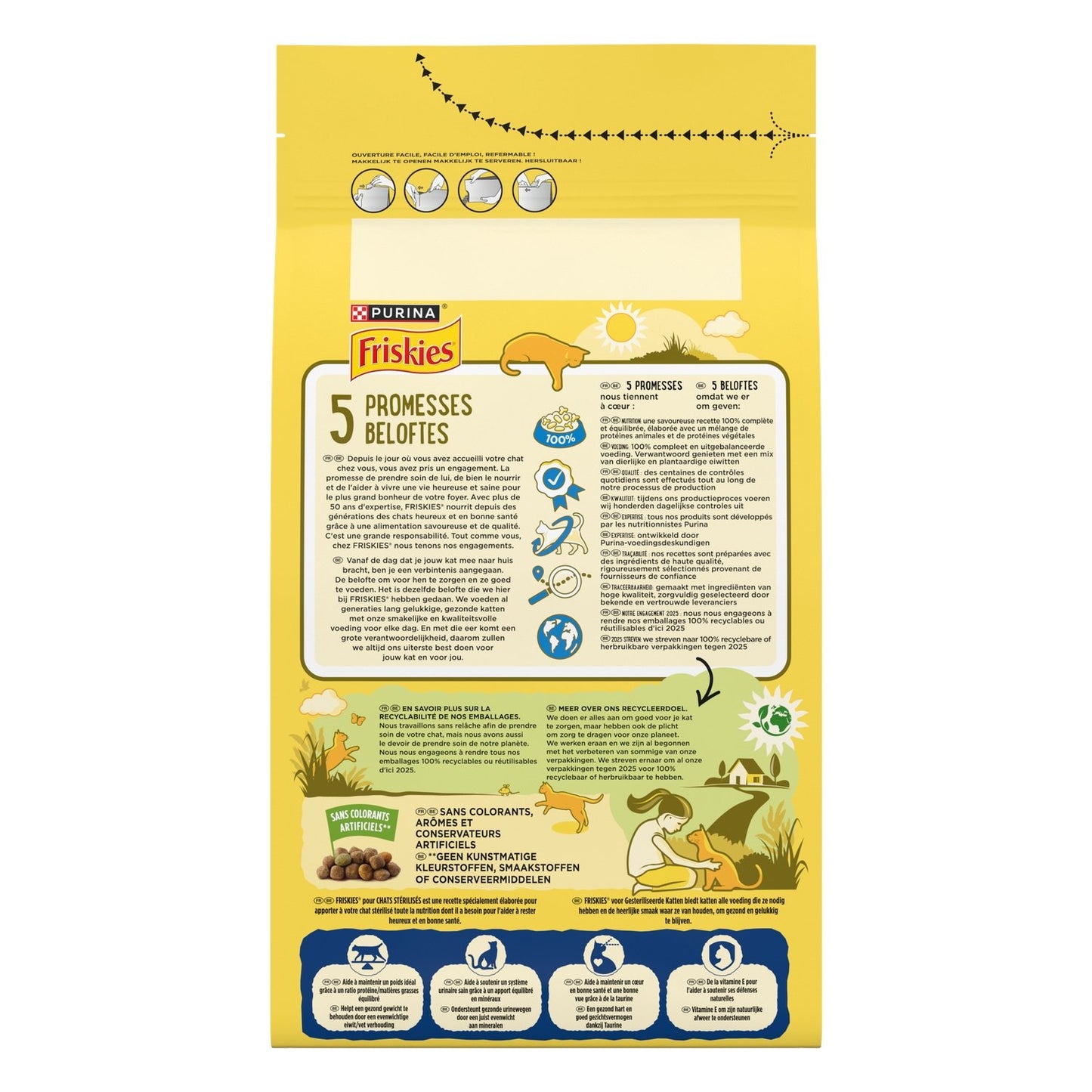 Croquettes pour Chat Adulte Stérilisé Saumon Thon Légume FRISKIES
