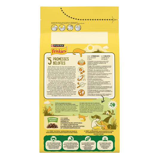 Croquettes pour Chat Adulte Chat d'Intérieur Poulet Légume FRISKIES