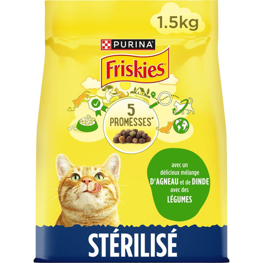 Croquettes pour Chat Stérilisé à l'Agneau et aux Légumes PURINA le paquet de 1,5kg