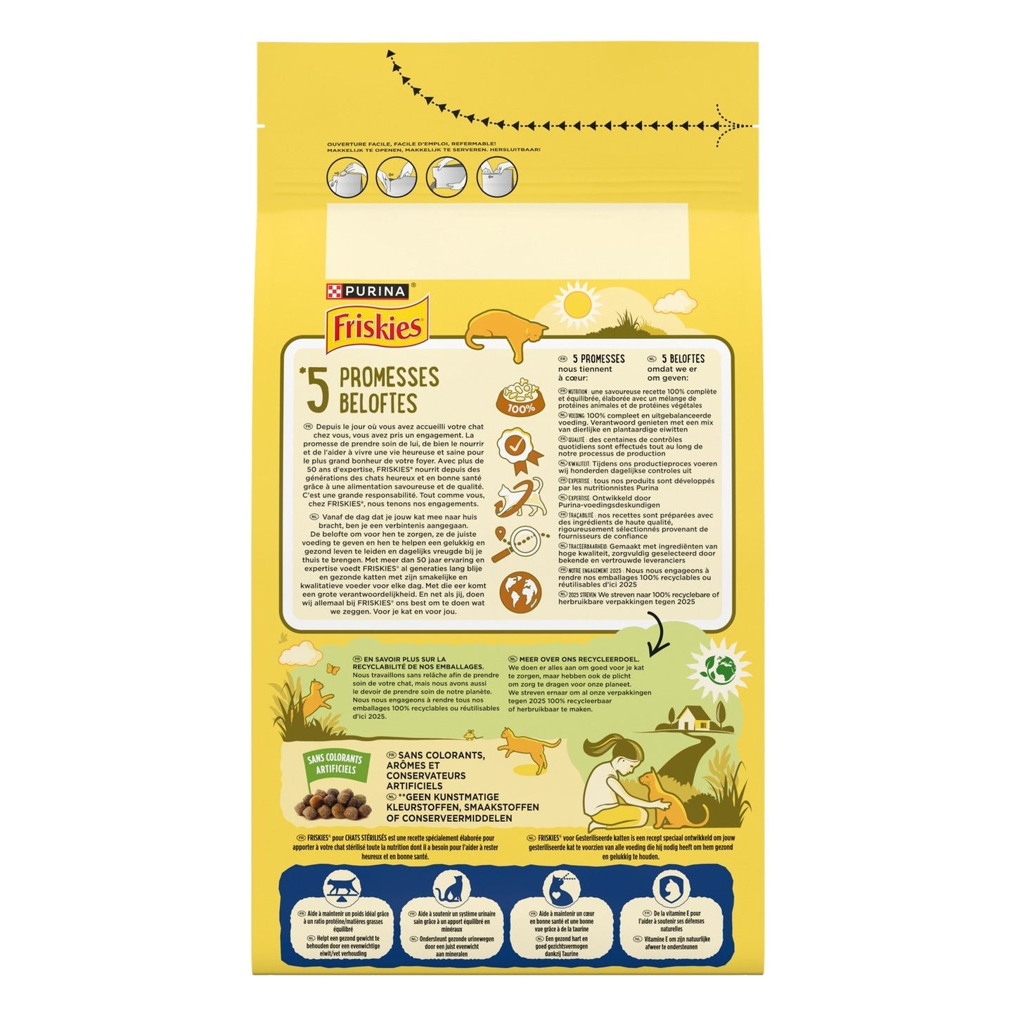 Croquettes pour Chat Adulte Stérilisé Dinde Poulet Légume FRISKIES