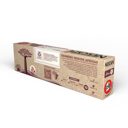 Coffee Capsules Compatible with Nespresso Africas Ristretto Intensity 10 NESCAFE FARMERS ORIGINS