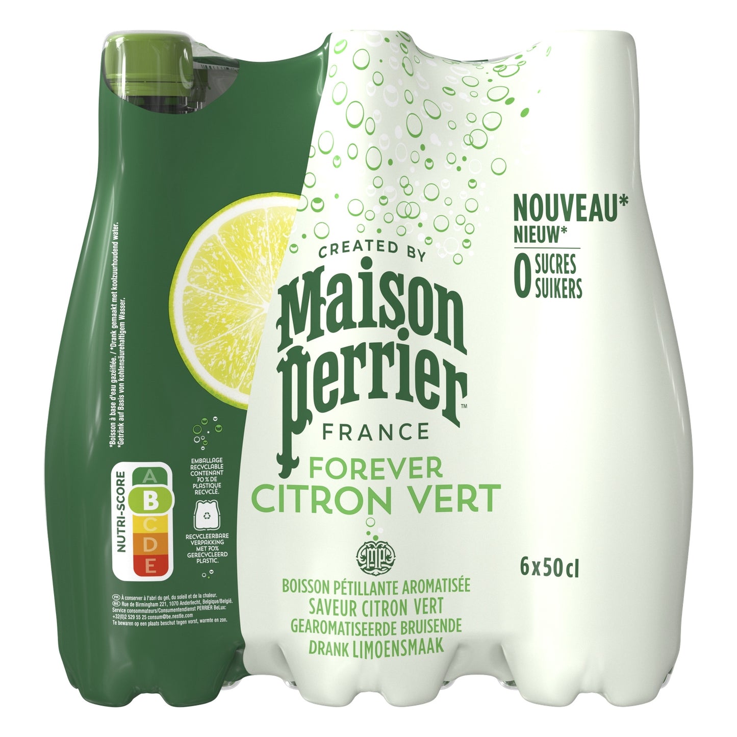 Eau Gazeuse Aromatisée Citron Vert MAISON PERRIER