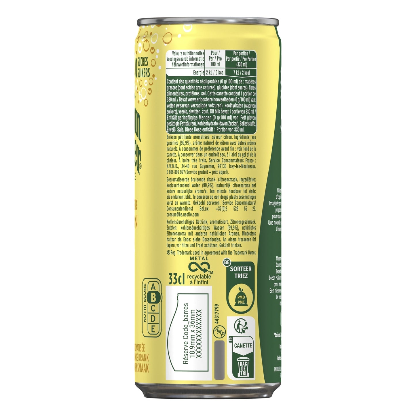 Eau Gazeuse Aromatisée Citron MAISON PERRIER 