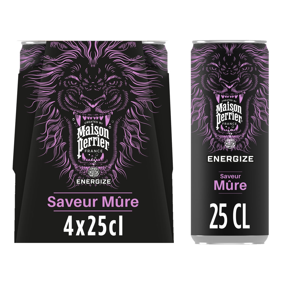 Boisson Énergisante Saveur Mûre PERRIER 