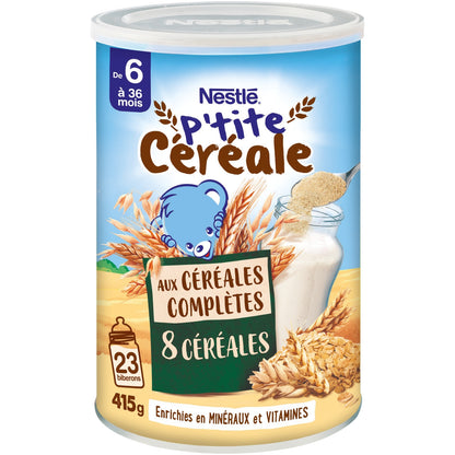 Céréales bébé dès 6 mois Céréales Complètes 8 céréales P'tite Céréale NESTLE 