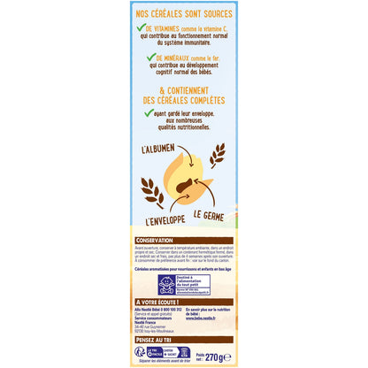 Céréales Bébé Dès 6 Mois Céréales Complètes Biscuit Saveur Biscuit 0 Sucres Ajoutés P'tite Céréale NESTLE