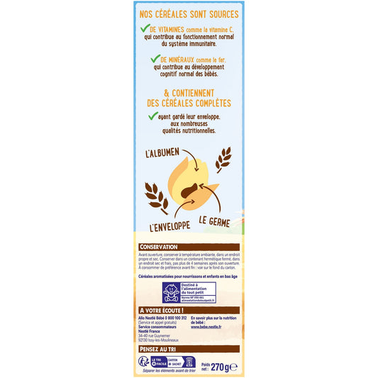 Baby Cereals From 6 Months Whole Grain Biscuit Flavor Biscuit 0 Added Sugars P'tite Céréale NESTLE