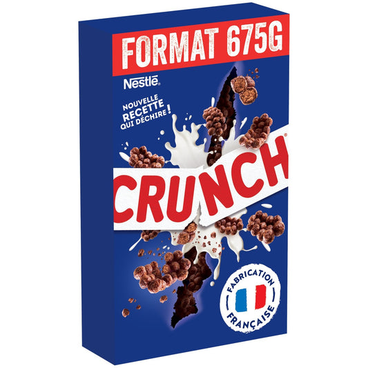 Céréales Crunch Chocolat NESTLE la boite de 675g