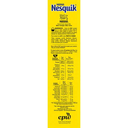 Nesquik Chocolate Cereal Nestle