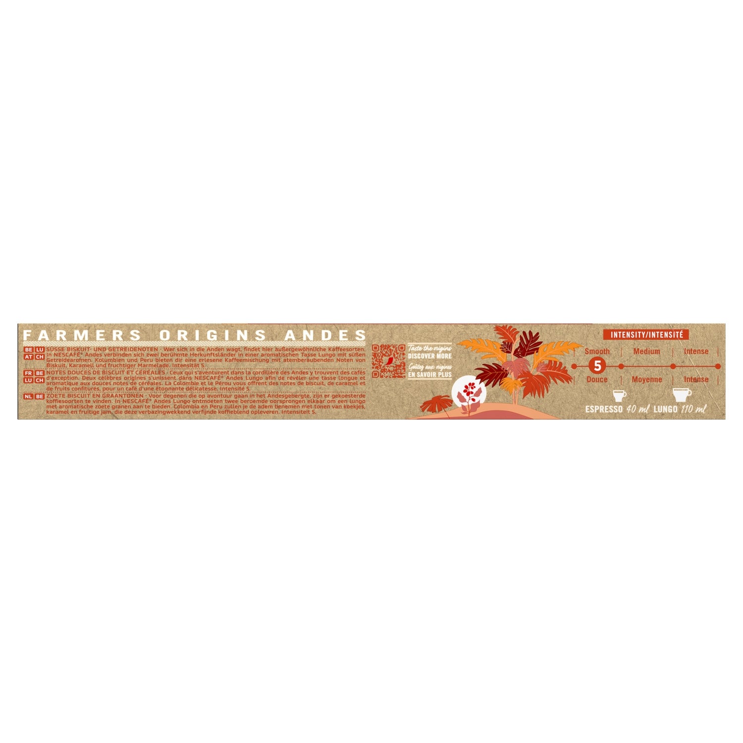 Café Capsules Lungo Intensité 5 Andes Compatible Nespresso NESCAFE FARMERS ORIGINS 