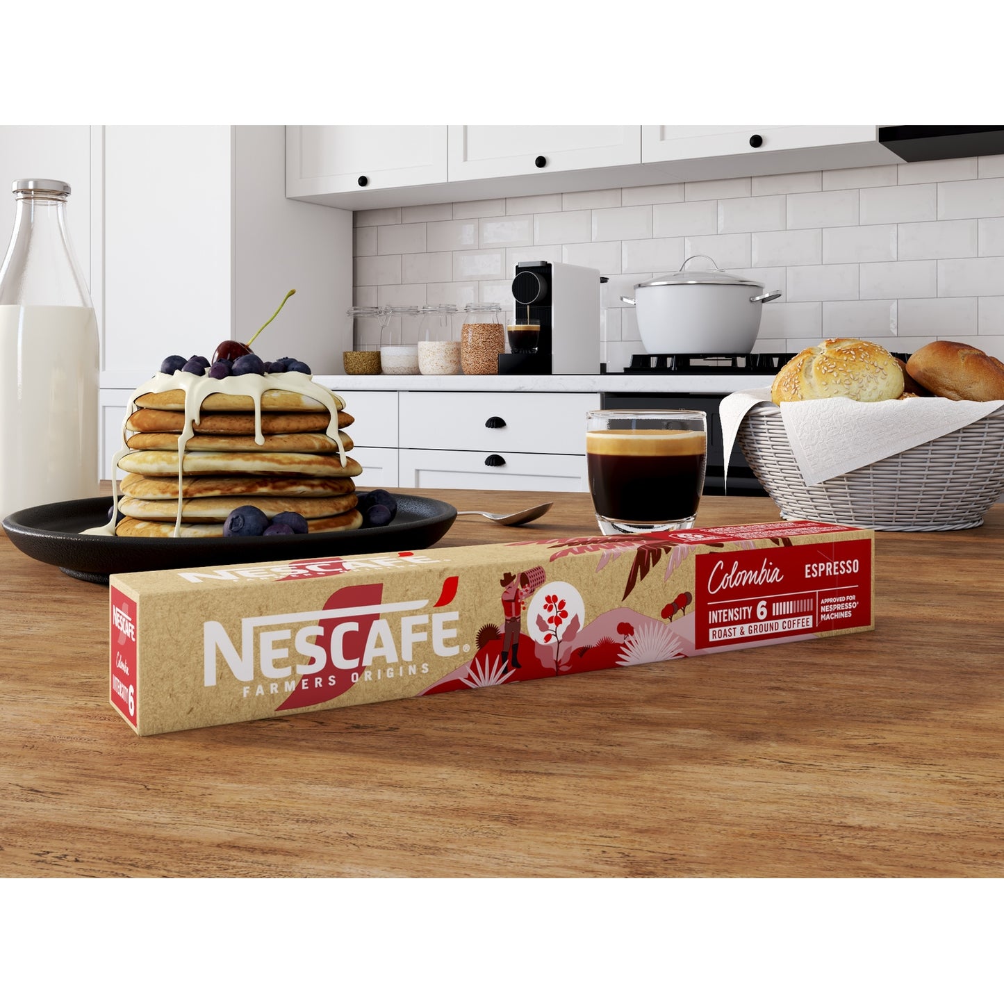 Café Capsules Espresso Intensité 6 Colombia Compatible Nespresso NESCAFE FARMERS ORIGINS 