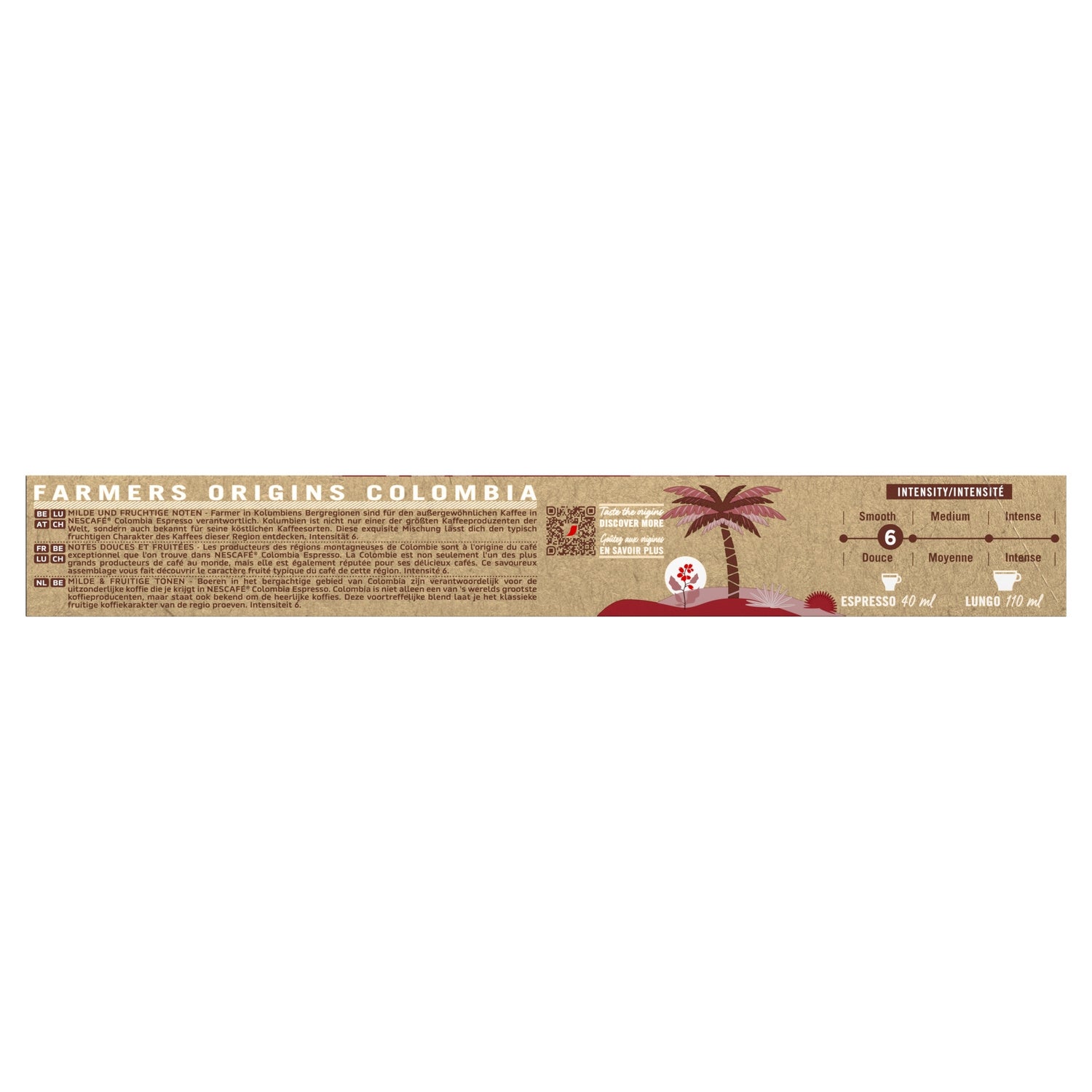 Café Capsules Espresso Intensité 6 Colombia Compatible Nespresso NESCAFE FARMERS ORIGINS 