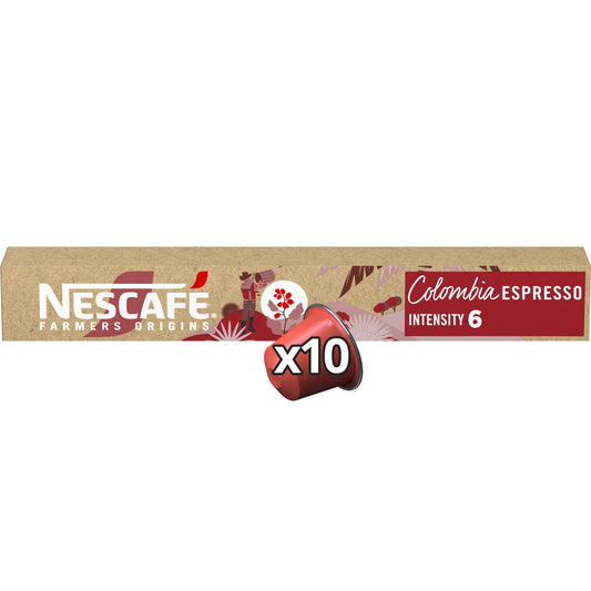 Café Capsules Espresso Intensité 6 Colombia Compatible Nespresso NESCAFE FARMERS ORIGINS 