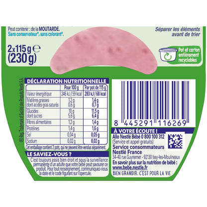Babydessert ab 10 Monaten, Apfel-Himbeer-Milch und Getreide NESTLE