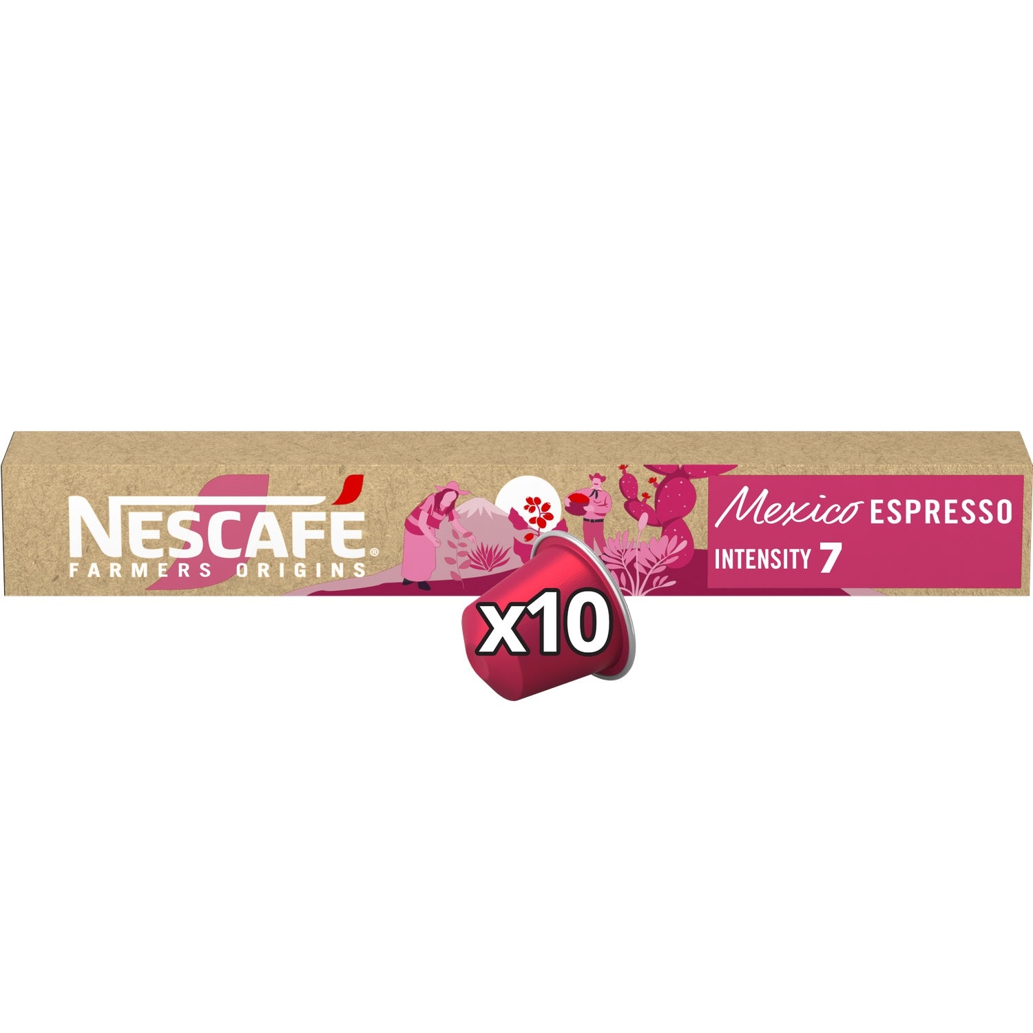 Café Capsules Espresso Intensité 7 Mexico Compatible Nespresso NESCAFE FARMERS ORIGINS 