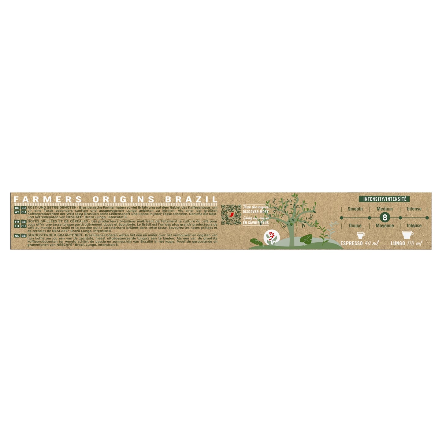 Café Capsules Lungo Intensité 8 Brazil Compatible Nespresso NESCAFE FARMERS ORIGINS 