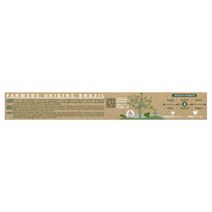 Café Capsules Lungo Intensité 8 Brazil Compatible Nespresso NESCAFE FARMERS ORIGINS 