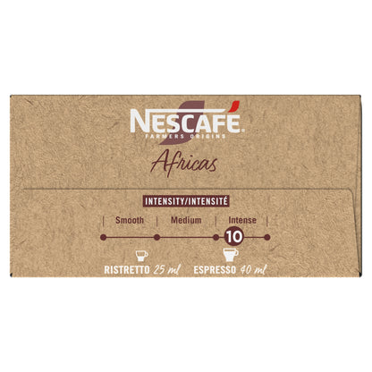Café Capsules Espresso Ristretto Intensité 10 Africas Compatible Nespresso NESCAFE FARMERS ORIGINS 