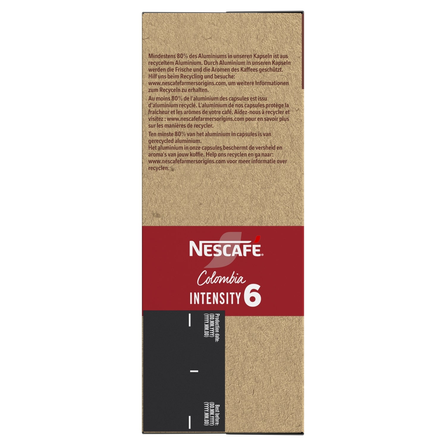 Café Capsules Espresso Intensité 6 Colombia Compatible Nespresso NESCAFE FARMERS ORIGINS 