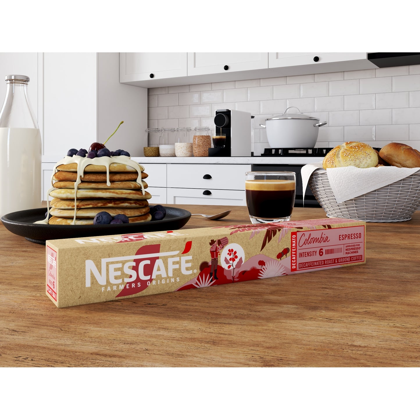 Café Capsules Espresso Décaféiné Intensité 6 Colombia Compatible Nespresso NESCAFE FARMERS ORIGINS 