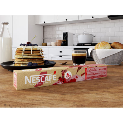 Café Capsules Espresso Décaféiné Intensité 6 Colombia Compatible Nespresso NESCAFE FARMERS ORIGINS 