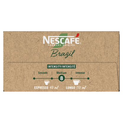 Café Capsules Lungo Intensité 8 Brazil Compatible Nespresso NESCAFE FARMERS ORIGINS 