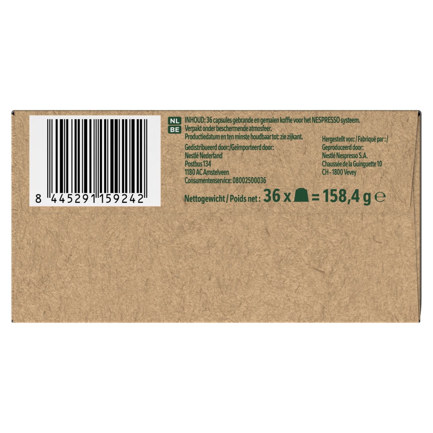 Café Capsules Lungo Intensité 8 Brazil Compatible Nespresso NESCAFE FARMERS ORIGINS 